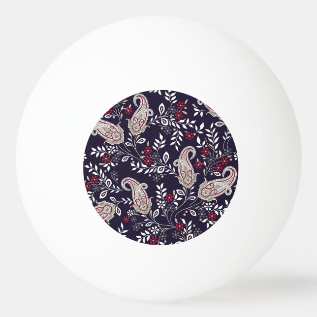 Bolinha De Ping Pong Paisley tradicional indiano, padrão perfeito. (Frente)
