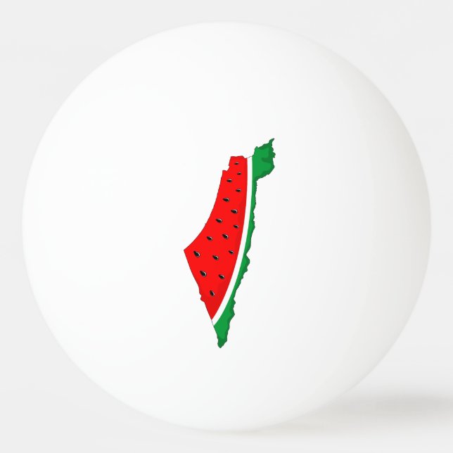 Bolinha De Ping Pong Palestina - Mapa Watermelon - Símbolo da liberdade (Frente)