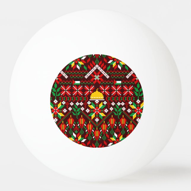 Bolinha De Ping Pong Palestina Tatreez Embroderia Tradicional (Frente)