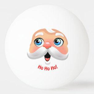 Bolinha De Ping Pong Papai Noel com mordentes rosados