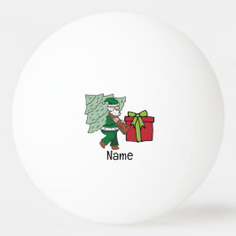 Bolinha De Ping Pong Papais noeis e Árvore de Natal e caixa de presente