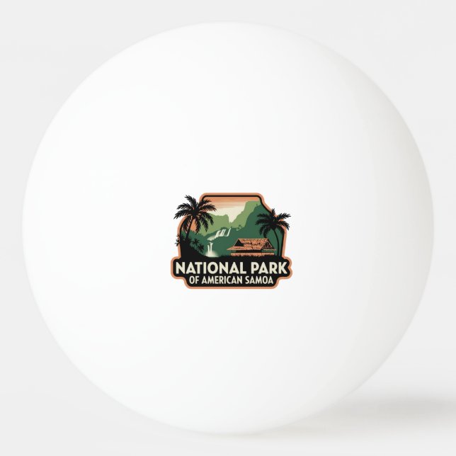 Bolinha De Ping Pong Parque Nacional do Americano Samoa Emblem (Frente)