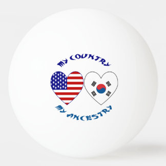 Bolinha De Ping Pong Patrimônio da Bandeira do Coração da Coreia do Sul