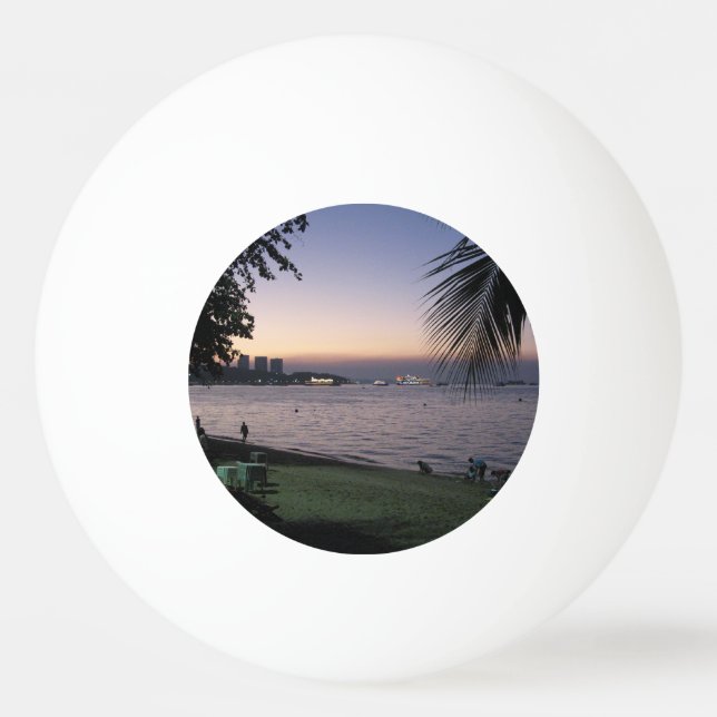 Bolinha De Ping Pong Pattaya Beach Sunset.. Chonburi, Tailândia (Frente)