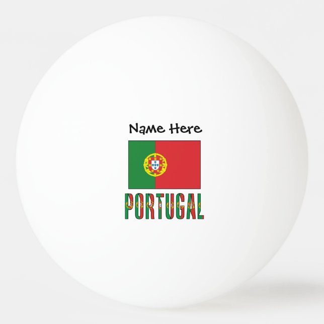 Bolinha De Ping Pong Pavilhão Português Personalizado (Frente)