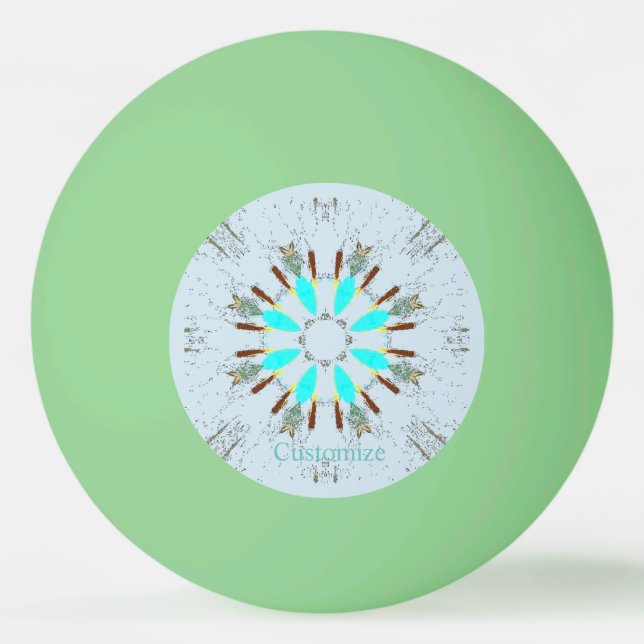 Bolinha De Ping Pong Penas da Seta Pós-Voa Padrão Thunder_Cove (Frente)