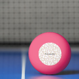 Bolinha De Ping Pong Pérolas Rosas Corrente de Ouro