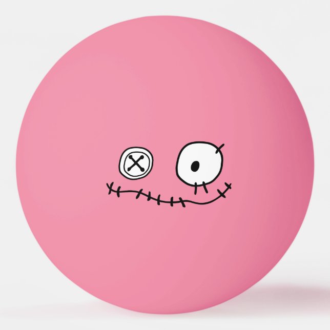Bolinha De Ping Pong personagem de desenho animado de monstro engraçado (Frente)