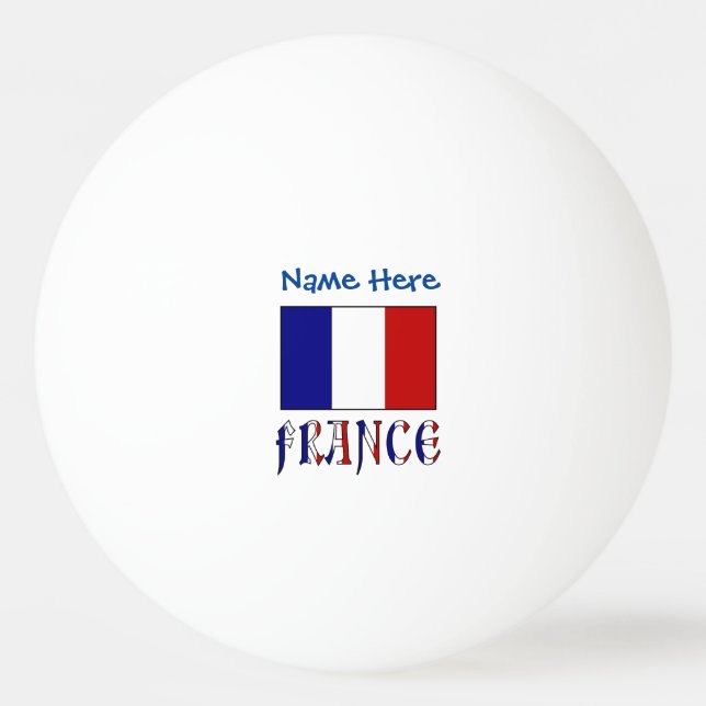 Bolinha De Ping Pong Personalização Azul do Sinalizador Francês (Frente)