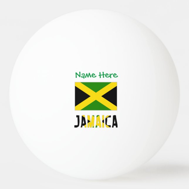 Bolinha De Ping Pong Personalização Verde da Bandeira da Jamaica e Jama (Frente)