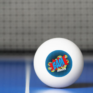 Bolinha De Ping Pong Personalizado Estilo de Arte Pop Vintage Divertido