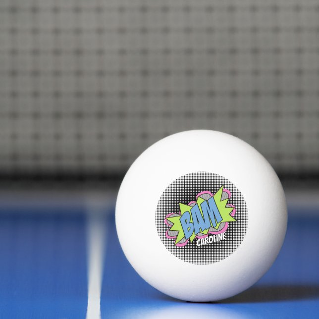 Bolinha De Ping Pong Personalizado Estilo de Quadrinhos Vintage Diverti (Líquido)