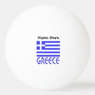 Bolinha De Ping Pong Personalizado Grécia e Bandeira Grega
