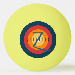 Bolinha De Ping Pong Personalizado Inicial de Monograma Elegante Modern