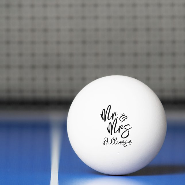 Bolinha De Ping Pong Personalizado Sr. e Sra. (Líquido)