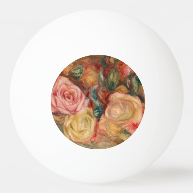 Bolinha De Ping Pong Pierre-Auguste Renoir - Rosas (Frente)