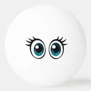 Bolinha De Ping Pong Ping Pong Ball com olhos femininos bonitos com las