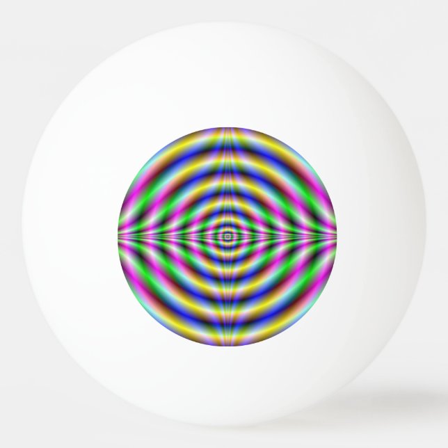 Bolinha De Ping Pong Ping Pong Ball Psychedelic Neon Eye (Frente)