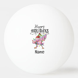 Bolinha De Ping Pong Ping pong Flamingo com Natal