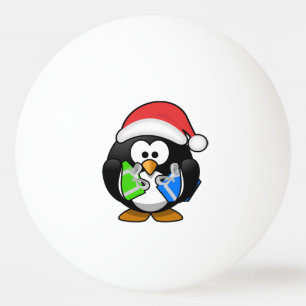 Bolinha De Ping Pong Pinguim com presentes