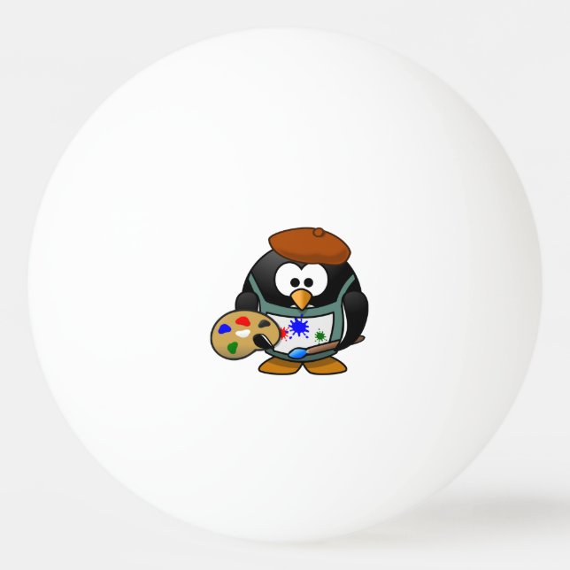 Bolinha De Ping Pong Pinguim do artista (Frente)