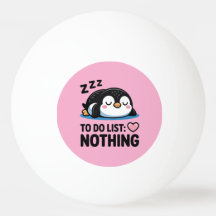 pinguim dormindo fofo, lista de tarefas nada