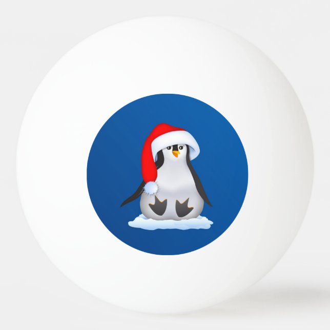 Bolinha De Ping Pong Pinguim Natal (Verso)