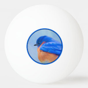 Bolinha De Ping Pong Pintura Bluebird - Arte Original para Pássaros