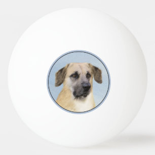 Bolinha De Ping Pong Pintura Chinook (Ouvidos Soltos) - Arte Cão Origi