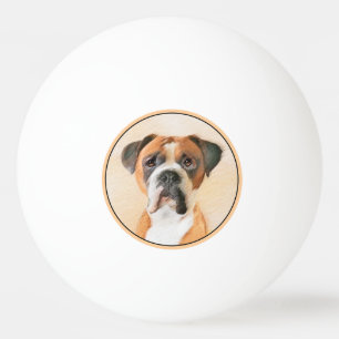 Bolinha De Ping Pong Pintura De Cachorro Descortada Arte Animal Origina