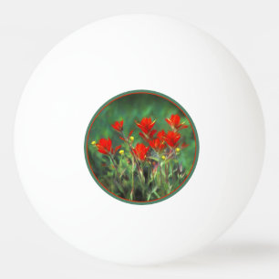 Bolinha De Ping Pong Pintura de pincel índio - Arte Flor Original