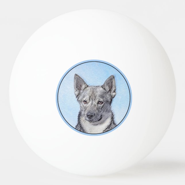 Bolinha De Ping Pong Pintura em Vallhund, na Suécia - Arte Cachorro Ori (Frente)