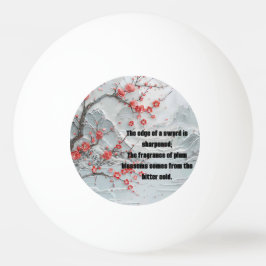 Bolinha De Ping Pong Pintura florida de ameixa de neve
