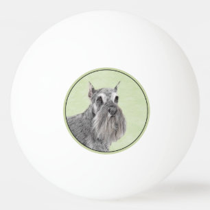 Bolinha De Ping Pong Pintura Schnauzer (Giant, Standard) - Arte Canina