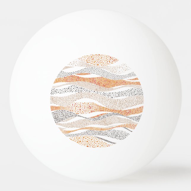 Bolinha De Ping Pong Pointilismo Wavy Polka: Têxtil de Doodle Cute (Frente)