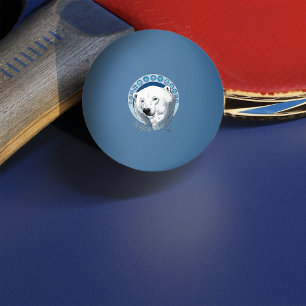 Bolinha De Ping Pong Polar Bear Snwoflakes Art Nouveau