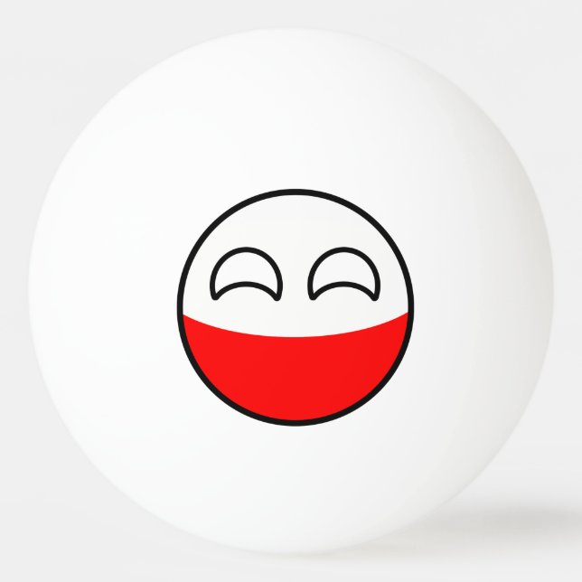 Bolinha De Ping Pong Polônia Geeky de tensão engraçado Countryball (Frente)