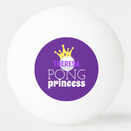 Bolinha De Ping Pong Pong Princesa Roxo Nome Personalizado
