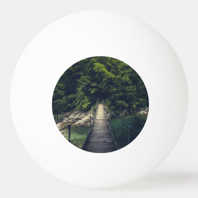 Bolinha De Ping Pong Ponte de suspensão simples rio Idrijca, Eslovênia (Frente)