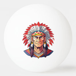 Bolinha De Ping Pong Portrait of a Native American old Chief