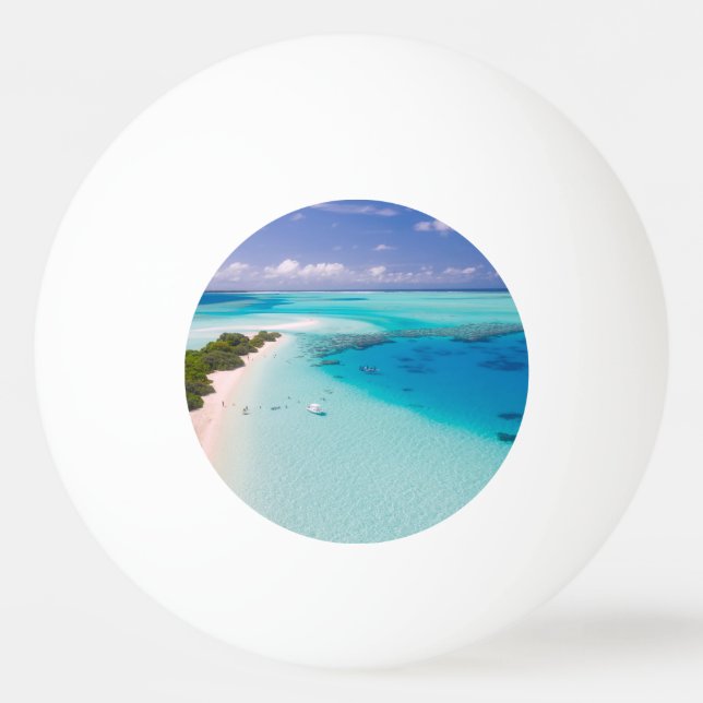 Bolinha De Ping Pong Praia Tropical (Frente)
