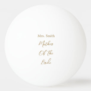 Bolinha De Ping Pong Presente de casamento para a mãe da noiva em doura