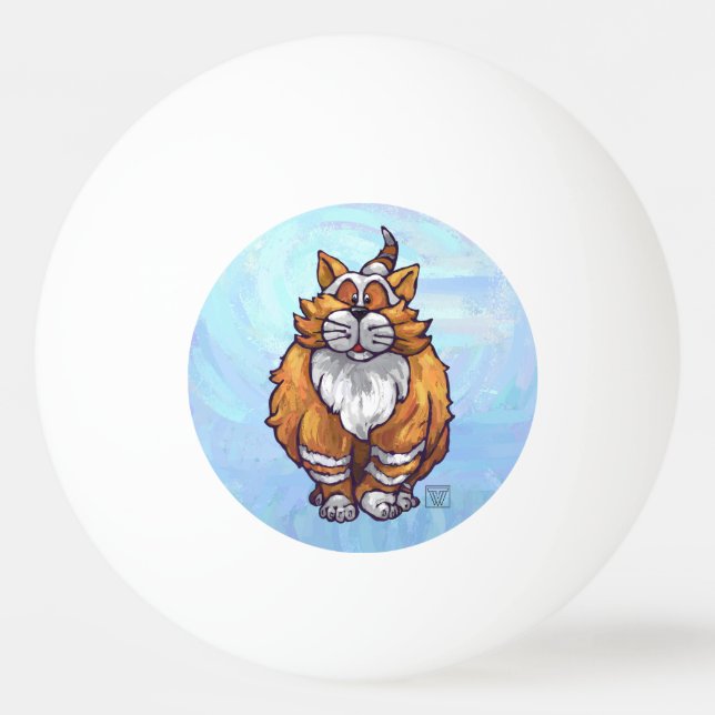 Bolinha De Ping Pong Presentes e Acessórios do Gato Gengibre (Frente)