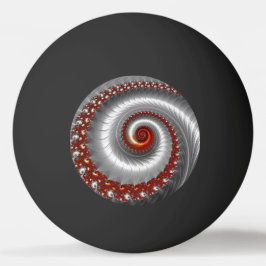 Bolinha De Ping Pong ~ PRETO do design do Fractal do ~ de Shell da