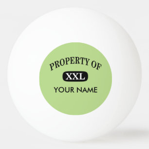 Bolinha De Ping Pong Propriedade de XXL Seu Nome