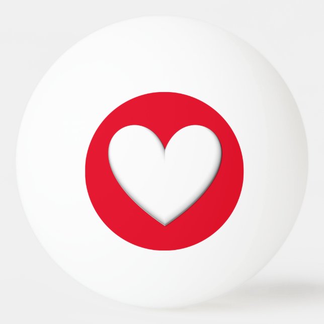 Bolinha De Ping Pong Puffy Heart (Frente)