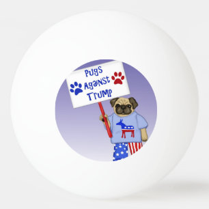 Bolinha De Ping Pong Pugs contra o trunfo