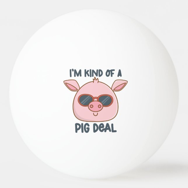 Bolinha De Ping Pong Punição engraçada de porco (Frente)