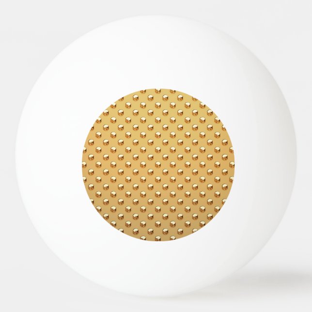 Bolinha De Ping Pong PURE DOURADO padrão/pérolas de ouro (Verso)