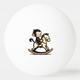 Bolinha De Ping Pong Qualquer Macaco Colorido No Cavalo Rocco
